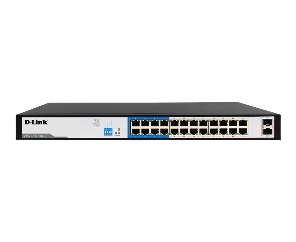 DGSF1026PEFront (1) DGS-F1026P-E PoE Switch